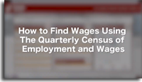 Quarterly wage and employment data video